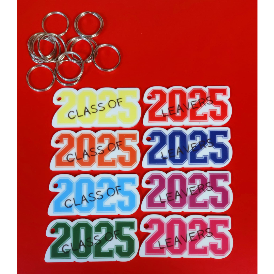 Sublimated 2025 Leavers/Class Of Keyrings (WC2262)