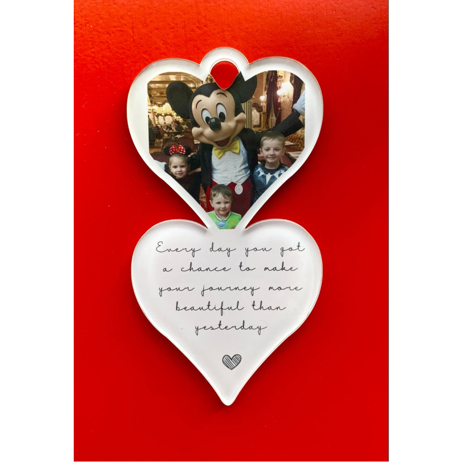 SUBLIMATED 'EVERY DAY' SUB CLEAR 2 HANGING HEART CAR PLAQUE (WC2258)