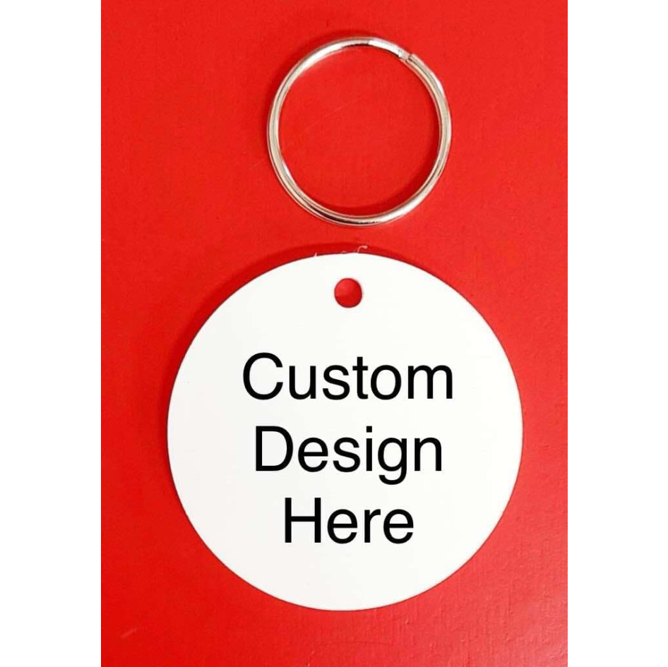 SUBLIMATED CUSTOM DESIGN 5cm CIRCLE KEYRING
