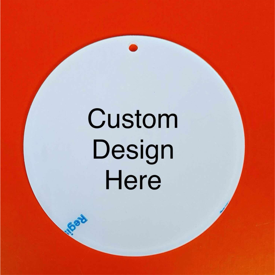 SUBLIMATED CUSTOM DESIGN 8cm CIRCLE