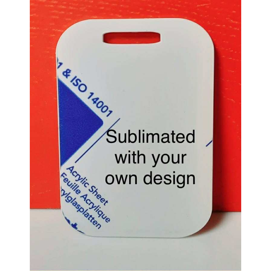 SUBLIMATED CUSTOM DESIGN LUGGAGE TAG (SINGLE SIDED)