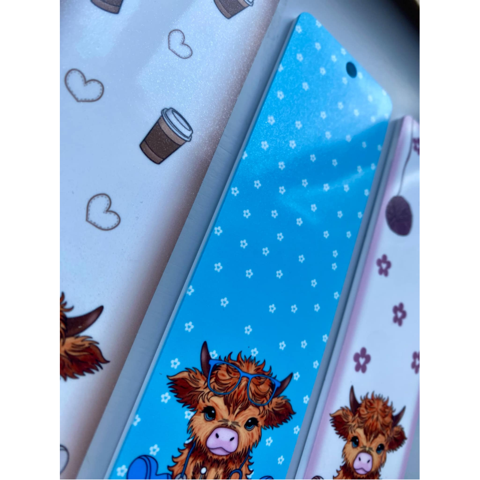 Sublimated Highland Cow Mixed Bookmark (WC1592)