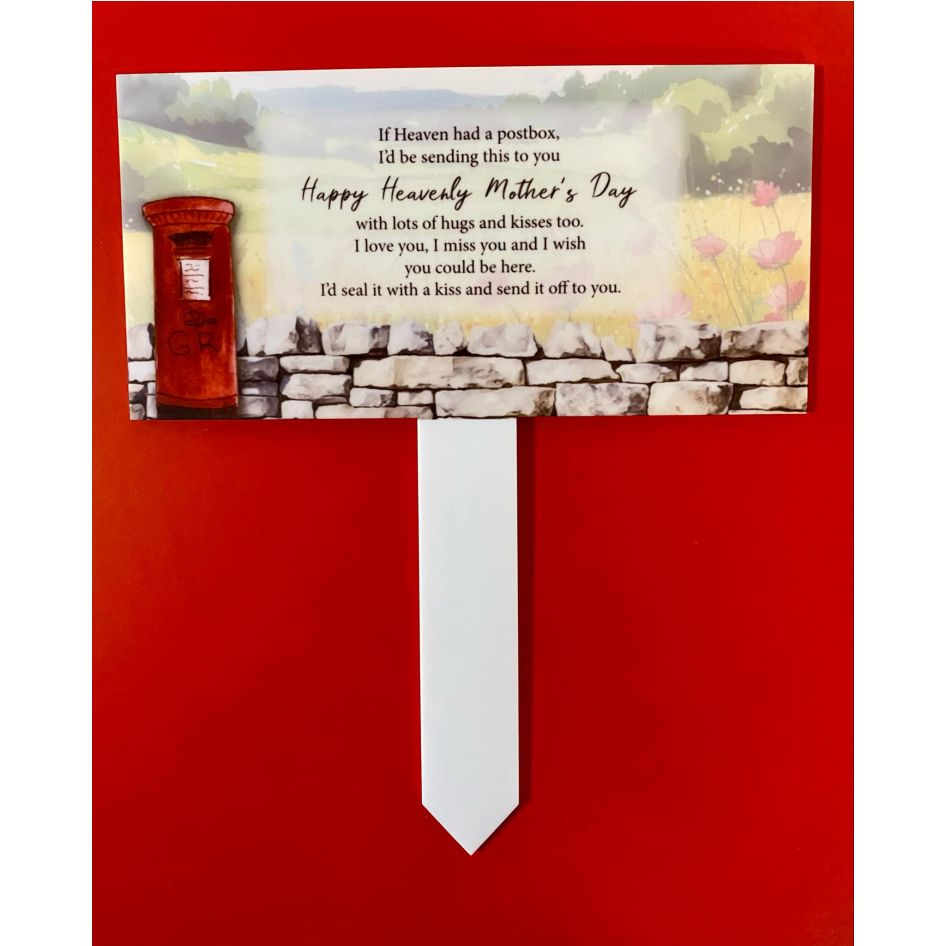 SUBLIMATED HEAVENLY MOTHERS DAY PLAQUE GRAVE MARKER (WC1747)