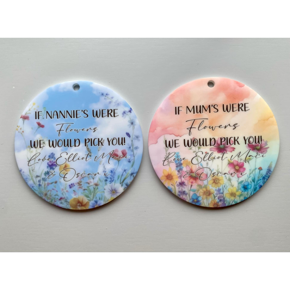 SUBLIMATED 'I'D PICK YOU' 8CM HANGING CIRCLE (WC1061)