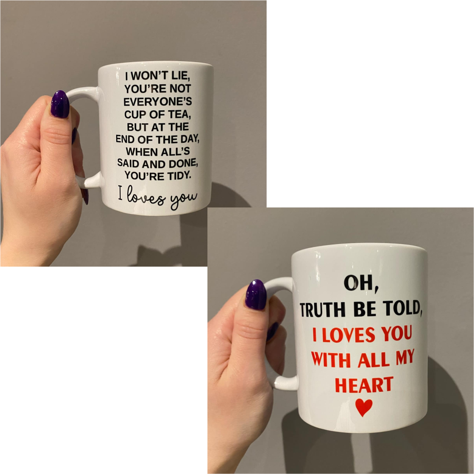 SUBLIMATED 'I LOVES YOU' MUG