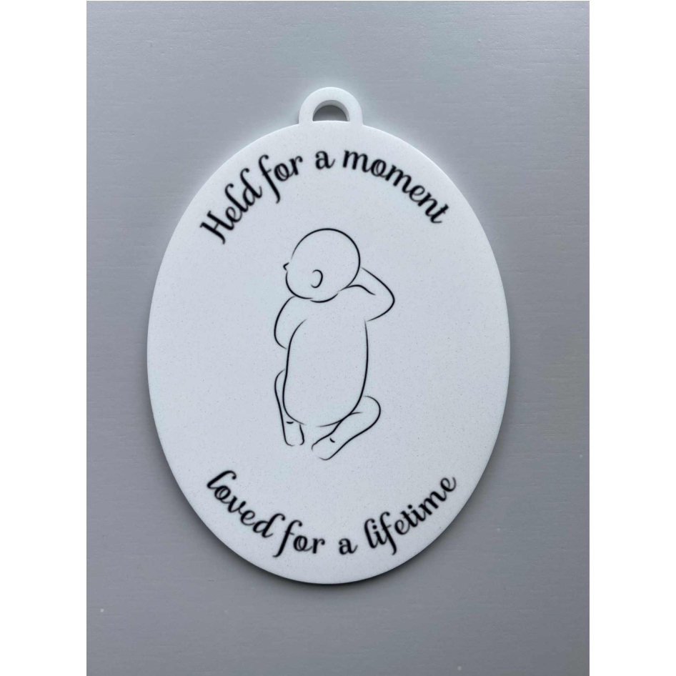 SUBLIMATED MEMORIAL BABY OVAL