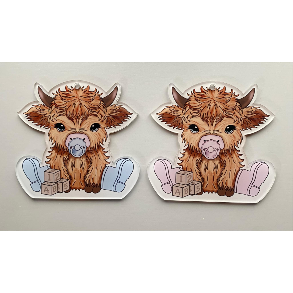 SUBLIMATED BABY HIGHLAND COW (WC2272)