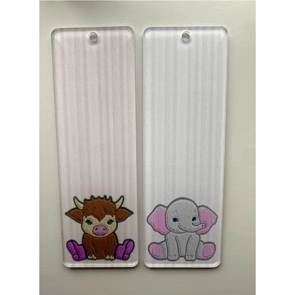SUBLIMATED EMBROIDERY STYLE ANIMAL BOOKMARK (WC1592)