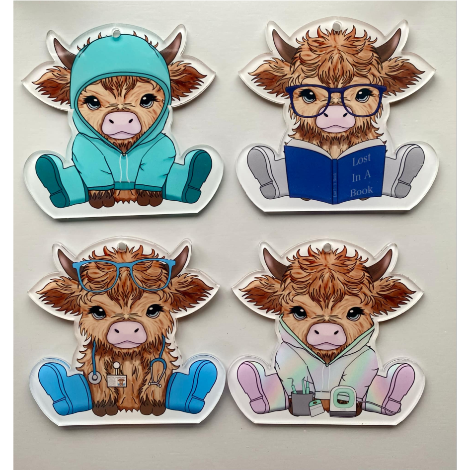 SUBLIMATED MIXED HIGHLAND COW (WC2272)