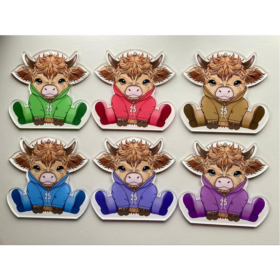 SUBLIMATED LEAVERS FRONT HIGHLAND COW (WC2272)
