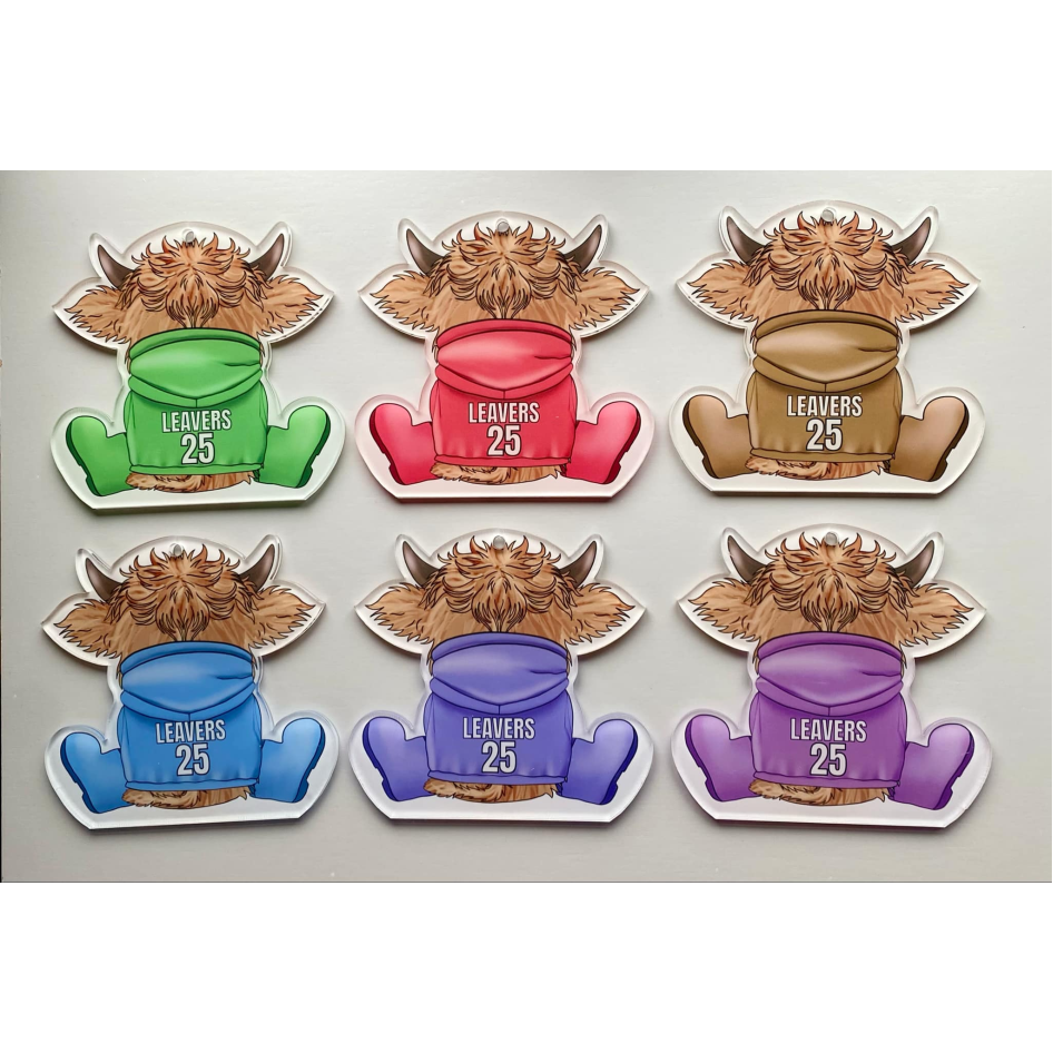 SUBLIMATED LEAVERS BACK HIGHLAND COW (WC2272)