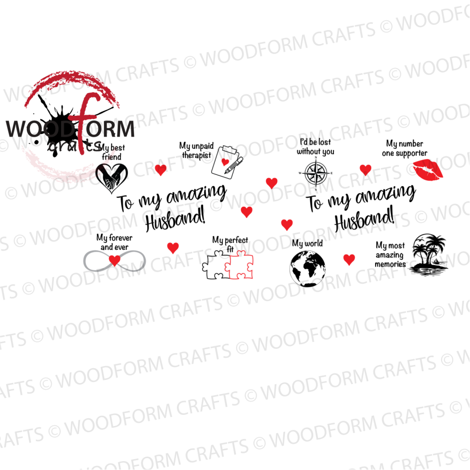 TO MY AMAZING HUSBAND MUG WRAP DESIGN PNG DIGITAL DOWNLOAD FILE