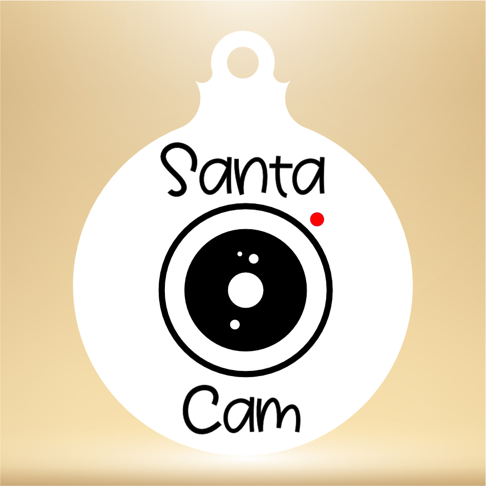 VINYL SANTA CAM FOR 10CM CHRISTMAS BAUBLE