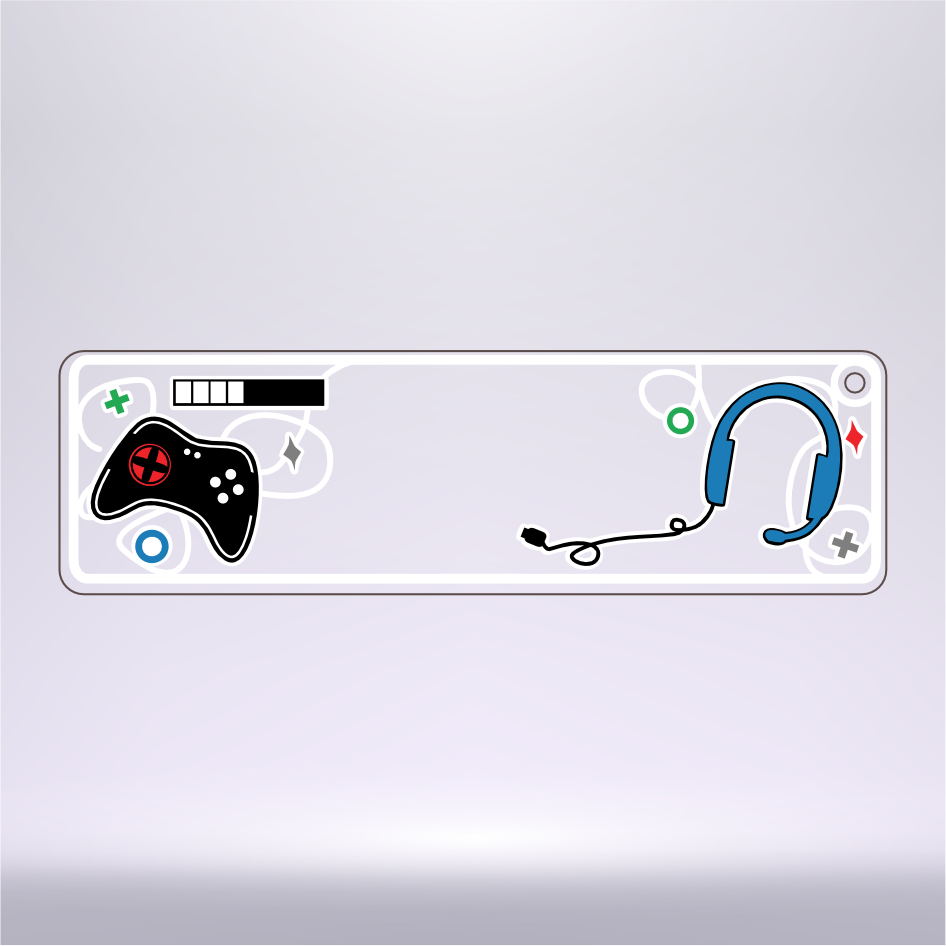 PRINTED GAMING VINYL DESIGN FOR 17CM BOOKMARK (WC1409)