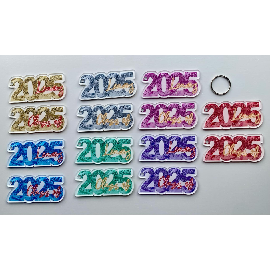 SUBLIMATED GLITTER 2025 SUB CLEAR KEYRING (WC2262)