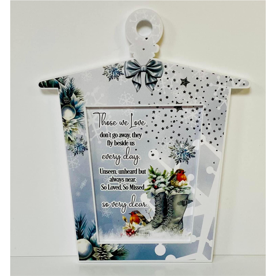 PRINTED VINYL ‘THOSE WE LOVE QUOTE’ FOR 3D 15CM HANGING LANTERN (WC2039)