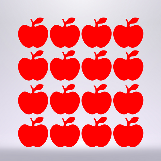 16 X 2.5CM VINYL APPLE EMBELLISHMENTS