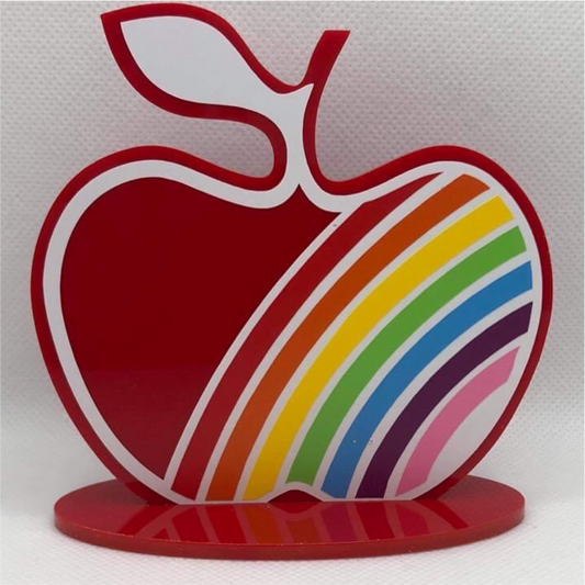 HALF RAINBOW VINYL FOR 10CM APPLE WITH STAND (WC1164)