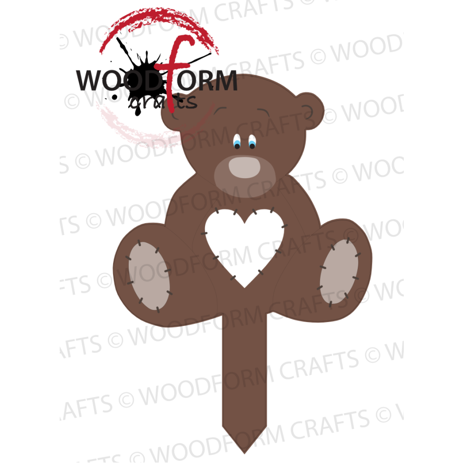 TEDDY BEAR GRAVEMARKER DESIGN PNG DIGITAL DOWNLOAD (WC1902)