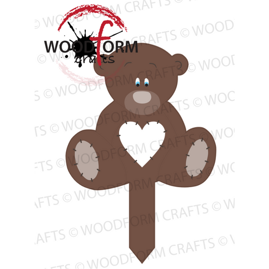 TEDDY BEAR GRAVEMARKER DESIGN PNG DIGITAL DOWNLOAD (WC1902)