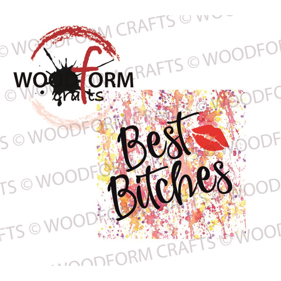 RUDE/SWEAR BEST B**CHES DESIGNS FOR 10CM SQUARE COASTERS PNG DIGITAL DOWNLOAD FILE (WC1584)