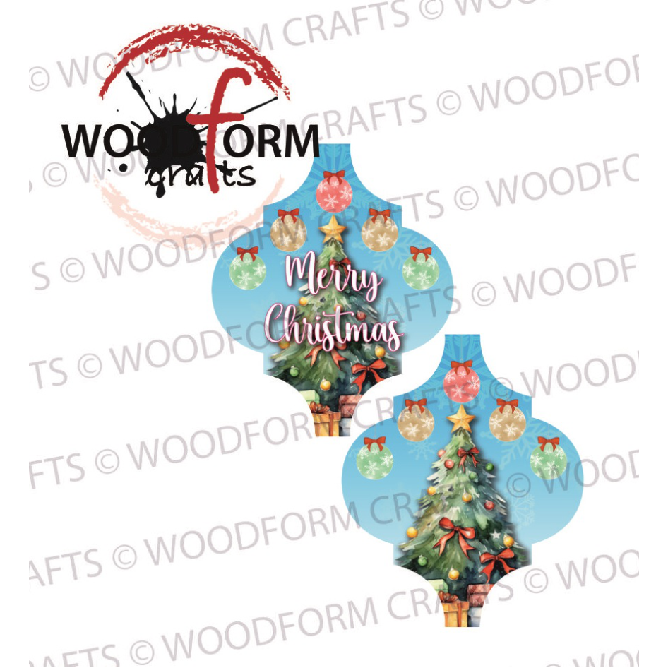 CHRISTMAS TREE DESIGN FOR ARABESQUE BAUBLES PNG DIGITAL DOWNLOAD FILE (PACK OF 2)