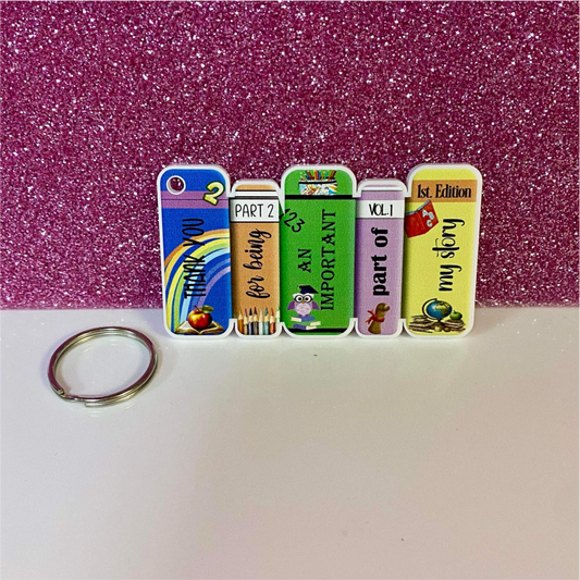 PRINTED VINYL DESIGN FOR BOOKSHELF KEYRING (WC2177)