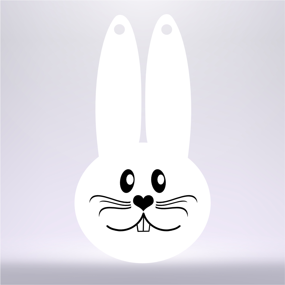 MALE BUNNY FACE VINYL FOR HANGING BUNNY HEAD (WC1721)