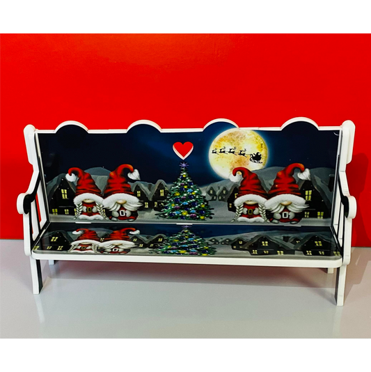 PRINTED CHRISTMAS GNOME VINYL FOR BENCH (WC1799)