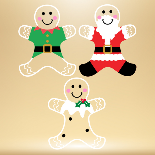 CHRISTMAS GINGERBREAD MEN VINYL FOR HANGING GINGERBREAD MAN (CC0353)