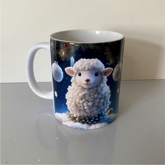 SUBLIMATED CHRISTMAS SHEEP MUG