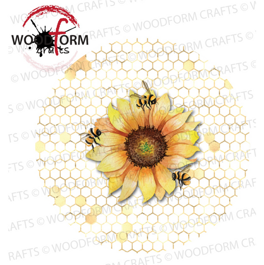 BEE DESIGN FOR CIRCLE WIND SPINNER PNG DIGITAL DOWNLOAD FILE