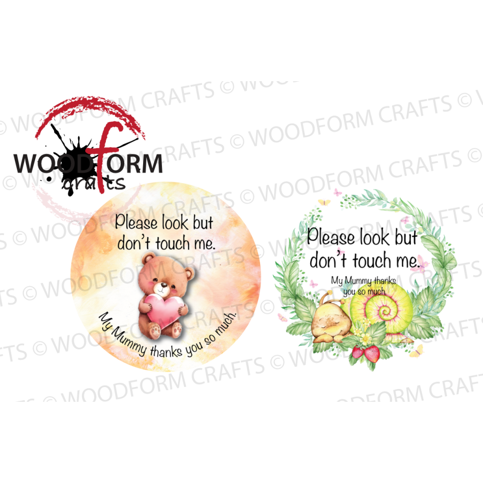 ‘DON’T TOUCH’ PRAM CIRCLE DESIGN PNG DIGITAL DOWNLOAD FILE (PACK OF 2)