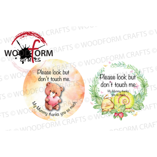 ‘DON’T TOUCH’ PRAM CIRCLE DESIGN PNG DIGITAL DOWNLOAD FILE (PACK OF 2)