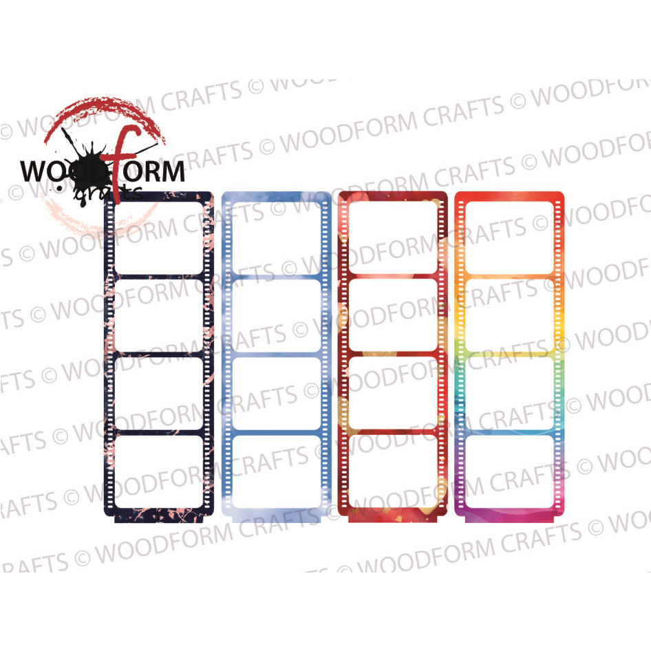 COLOURED POLAROID PICTURE STYLE DESIGN FOR PLAQUE ON STAND PNG DIGITAL DOWNLOAD FILE (WC2130) (PACK OF 4)