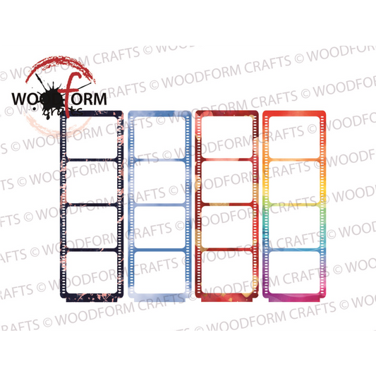 COLOURED POLAROID PICTURE STYLE DESIGN FOR PLAQUE ON STAND PNG DIGITAL DOWNLOAD FILE (WC2130) (PACK OF 4)