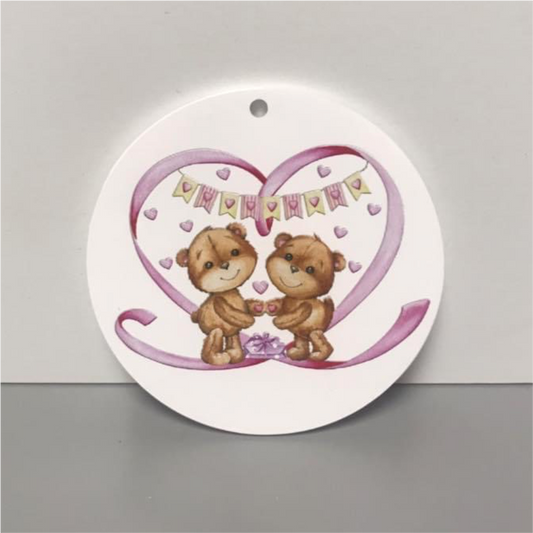 TEDDY BEAR VINYL DESIGN TO FIT 10CM CIRCLES (WC1059)