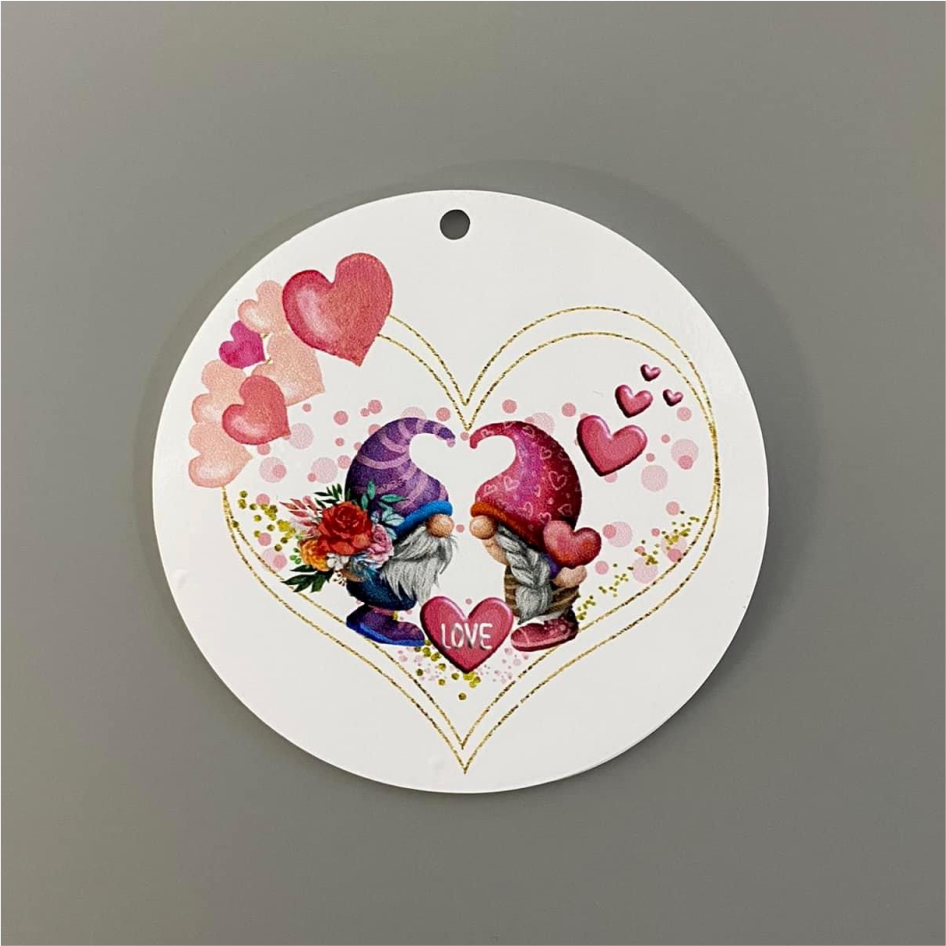 VALENTINES COUPLE GONK PRINTED VINYL FOR 10CM CIRCLE (WC1059)