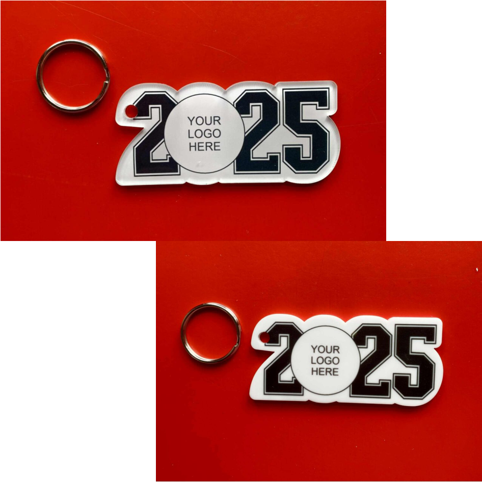 SUBLIMATED PERSONALISED LOGO 2025 KEYRING (WC2262)