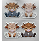 SUBLIMATED BRIDE & GROOM HIGHLAND COW (WC2272)