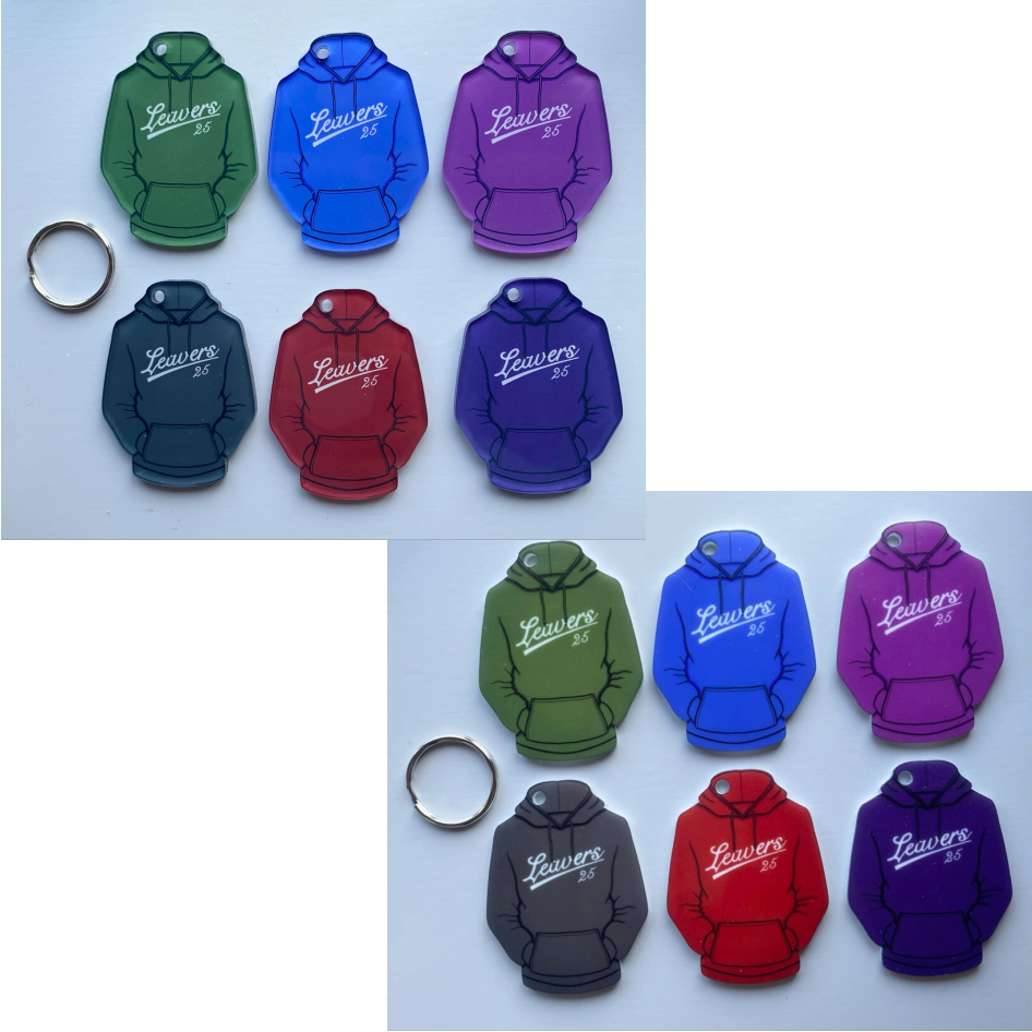 Sublimated Hoodie keyring front (WC2291)