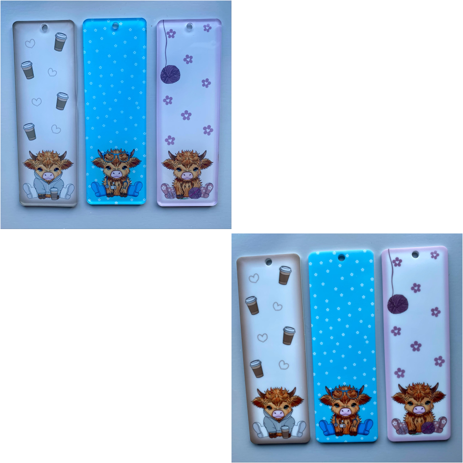 Sublimated Highland Cow Mixed Bookmark (WC1592)