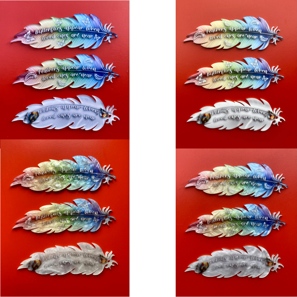 SUBLIMATED MEMORIAL STRAIGHT FEATHER (WC1994)