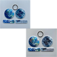 SUBLIMATED MOON/WORLD CIRLCE & STICK FOB KEYRING SET (WC1630/WC1629)