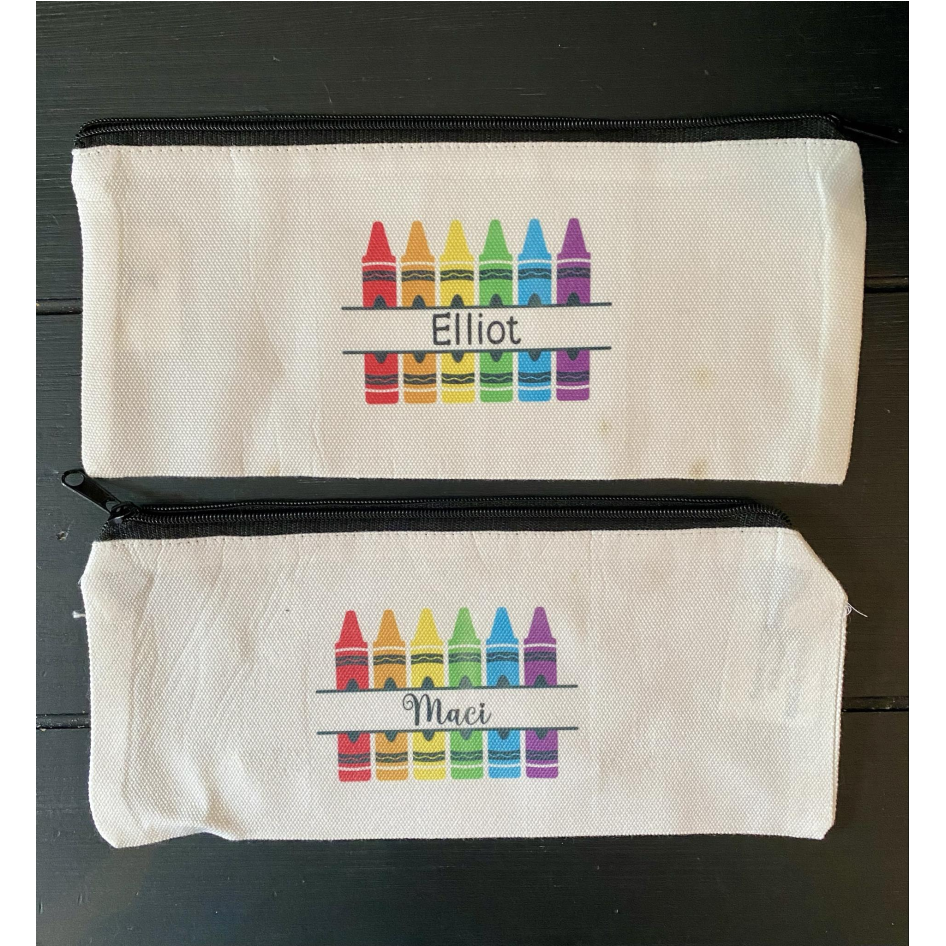 PERSONALISED SUBLIMATED CRAYON PENCIL CASE