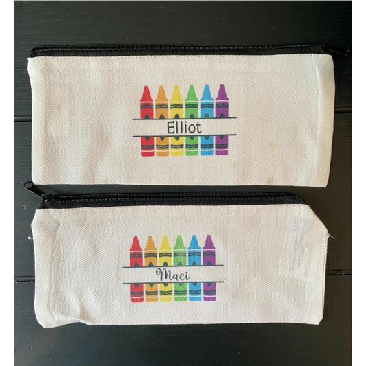 PERSONALISED SUBLIMATED CRAYON PENCIL CASE