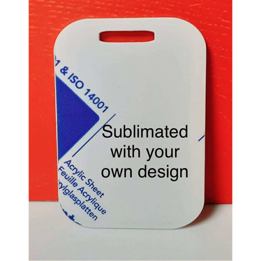 SUBLIMATED CUSTOM DESIGN LUGGAGE TAG (SINGLE SIDED)