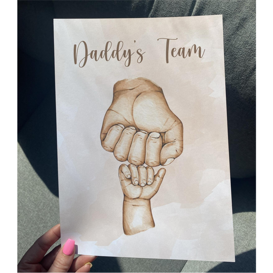 FATHERS DAY HANDS A4 PRINT