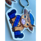 SUBLIMATED TARTAN HIGHLAND COW KEYRING (WC2304)