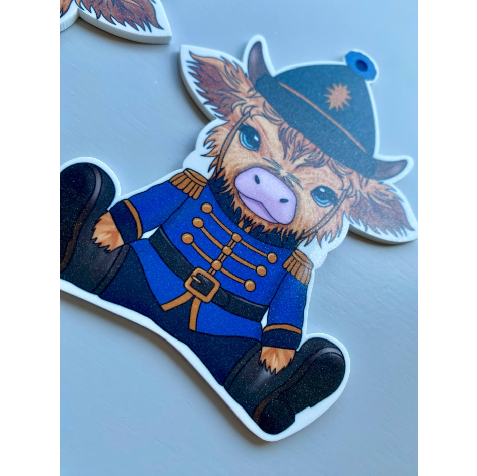 SUBLIMATED NUTCRACKER CHRISTMAS COW (CC0386)
